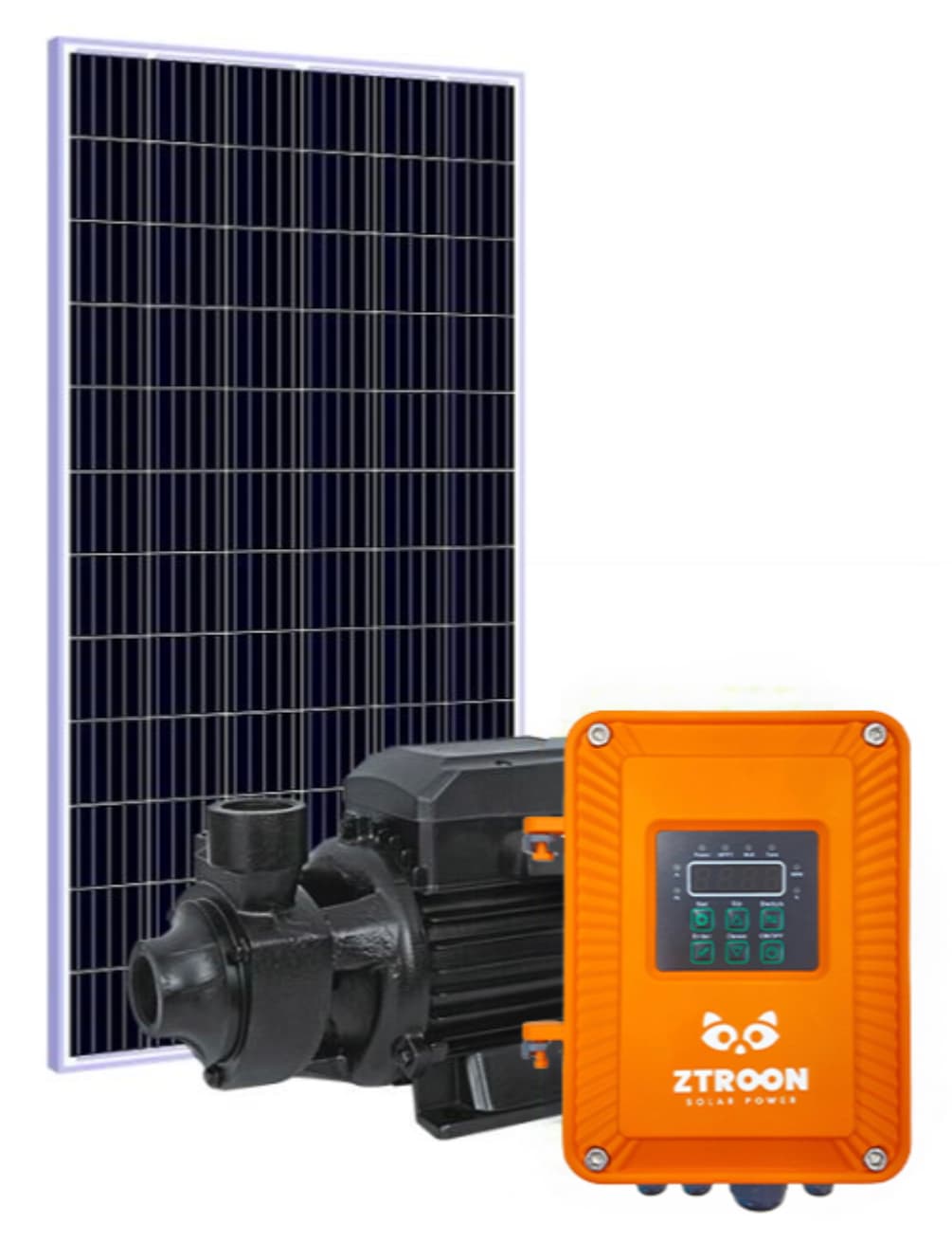 Imagem do produto Kit Bomba Solar Superfície ZTROON - ZTQB2-25-24-210W - até 25m ou 12m³/dia