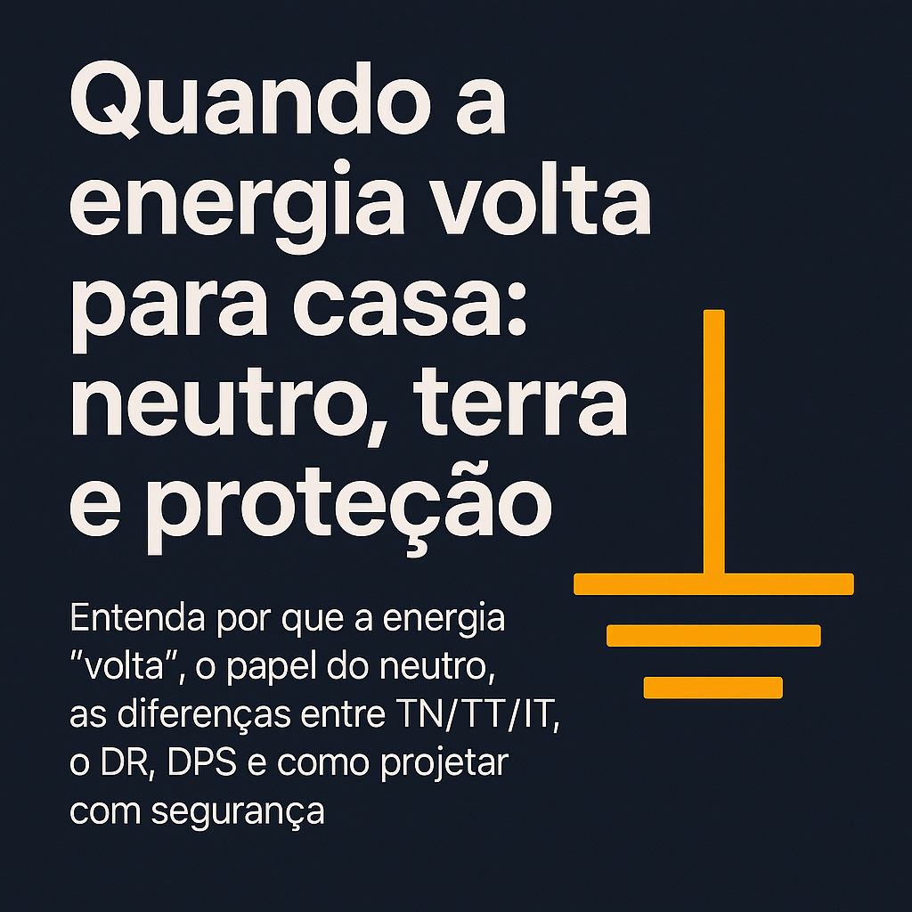 Quando a energia volta para casa: neutro, terra e proteção